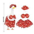 thumbnail image 2 of 23 Inches Porch Goose Outfit, Pink Hawaiian Bikini Set, Summer Decorative Attire, Beach Party Ensemble, Outdoor Home Accent - 2-Piece Bikini Style Outfit With Decorative Purpose, 2 of 5