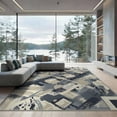 thumbnail image 2 of ODIKA 8'x10' Washable Area Rug Pvc Painterly Bottom Featuring Asymmetrical Geometric Splicing for Living Room, Under Sectional, Family , Durable, Non-Slip, 2 of 7
