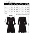 thumbnail image 4 of Women's Wrap Dress Fall 3/4 Sleeve Tunic Short Dresses Formal Skater Party Dress Black Small, 4 of 9
