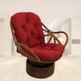 thumbnail image 2 of Freer Textured Rattan Wicker Swivel Rocker Chair Cushion Seat Cushions, 2 of 8