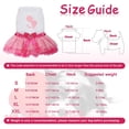 thumbnail image 2 of Vestido para perrita pequeña Lindo vestido tutú de princesa de 2 piezas con estampado de corazón y labios, vestido para cachorrita, adecuado para niñas, perritas pequeñas, rosa y azul, L., 2 of 5