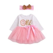 Dewadbow 1st 2nd Third Birthday Dress Girls Toddler Outfits Tutu Dresses Princess Party