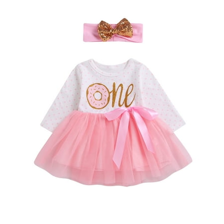 Dewadbow 1st 2nd Third Birthday Dress Girls Toddler Outfits Tutu Dresses Princess Party
