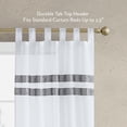 thumbnail image 6 of Window Curtain Panels with Tiebacks by Jessica Simpson, Sheer Faux Linen Tab Top, White, 38" x 63", 6 of 14