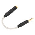 thumbnail image 2 of 4.4mm Balanced Female to 3.5mm Stereo Male Adapter Cable Gold Plated Connectors Portable Headphone Convert Cable Silver, 2 of 5