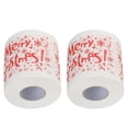 thumbnail image 1 of 2 X Papel higiénico navideño () -Papel higiénico real para decoración de , de escritorio, decoración navideña divertida,, 1 of 8