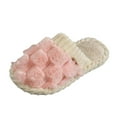 thumbnail image 3 of Fuzzy Womens Comfy Faux Fur House Slipper Scuff Memory Foam Slip On Anti-Skid Soleslipper Pink 39, 3 of 7