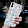 thumbnail image 6 of for iPhone 11 Glitter Case, Cute Bling Sparkle Shiny Slim Soft Silicone Reflective Clear TPU Bumper Women Girls Shockproof Protective Phone Case for iPhone 11, White, 6 of 6