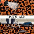 thumbnail image 5 of Halloween Orange Plaid Outdoor Rug for Patio/Deck/Porch, Non-Slip Large Area Rug 3 x 5 Ft, Funny Ghost Pumpkins Skull Indoor Outdoor Rugs Washable Area Rugs, Reversible Camping Rug Carpet Runner, 5 of 8