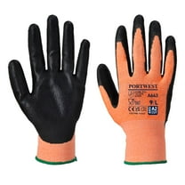 Portwest A643 Cut Resistant Work Gloves Amber Cut Nitrile Foam Coated Grip Gloves, XX-Large