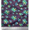 thumbnail image 1 of Soimoi Cotton Voile Fabric Leaves & Floral Artistic Decor Fabric Printed Yard 56 Inch Wide, 1 of 3