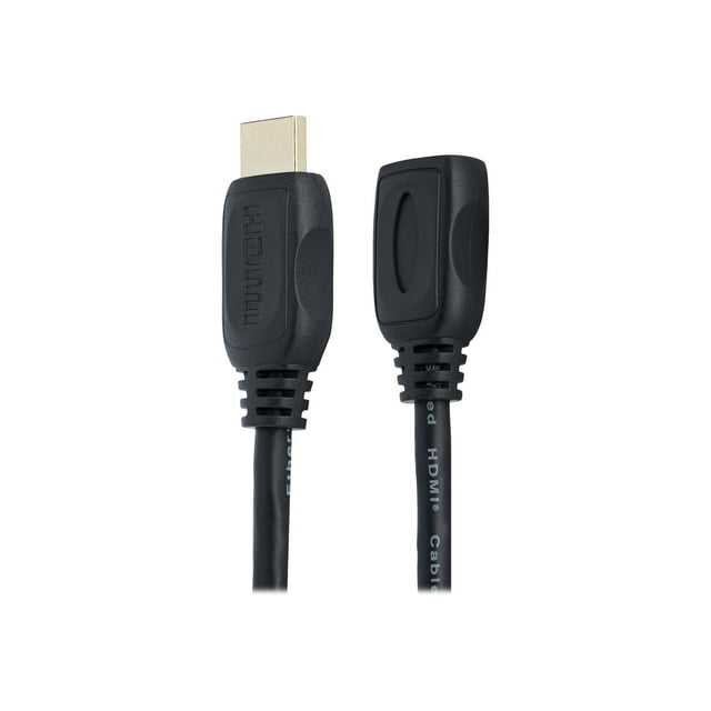 StarTech.com 2m (6ft) HDMI Extension Cable, Ultra HD HDMI Male to Female Cable, 4K HDMI Cable Extender, 4K 30Hz UHD HDMI Cable with Ethernet M/F, High Speed HDMI 1.4 Cable, 10.2Gbps - HDMI Cord Extender - HDMI extension cable - HDMI male to HDMI female - 6.6 ft - shielded - black - for P/N: CDP2HDMM2MB, DP2HDMM2MB, HDDVIMM3, HDMM1MP, HDMM2MP, HDMM3MP, HDPMM50, MDP2HDMM2MB