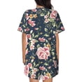 thumbnail image 3 of Lsque Vintage Floral Women's Short-Sleeved Pajama Set - 2 Piece Soft and Lightweight Sleepwear Set-X-Large, 3 of 9