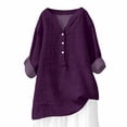 thumbnail image 4 of Womens Clothing Kelon Womens Summer Tops Short Womens 3/4 Length Sleeve V Neck 2026 Spring Summer Fashion Clothes, XL, 4 of 4