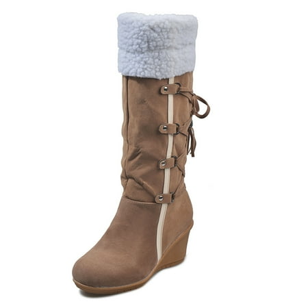 

Womens After Sanding With Tassels High Boots Sleeves Wedges Snow Boots Summer Winter Cowboy Boots Shoes Cowgirl Western Trendy Hiking Work Boots for Rain Snow Weather