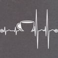 thumbnail image 3 of Tee Hunt Coffee Cup Heartbeat T-Shirt Energy Waking up Coffee Drinker Mens Shirt, Gray, Small, 3 of 5