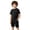 Black*, variant on Boys Outfits Summer Casual Solid Color Crew Neck Short Sleeve T-Shirts and Shorts with Pockets 2 Piece Clothing Sets Orange