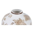 thumbnail image 6 of Home Decor Collection Sterling & Noble Home White Ceramic Brown Floral Painted Tabletop Vase, 6 of 15