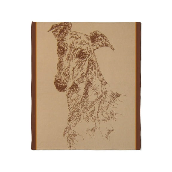 CafePress - Greyhound_Fawn_Klinex Throw Blanket - Soft Fleece Throw Blanket, 50"x60" for All Ages