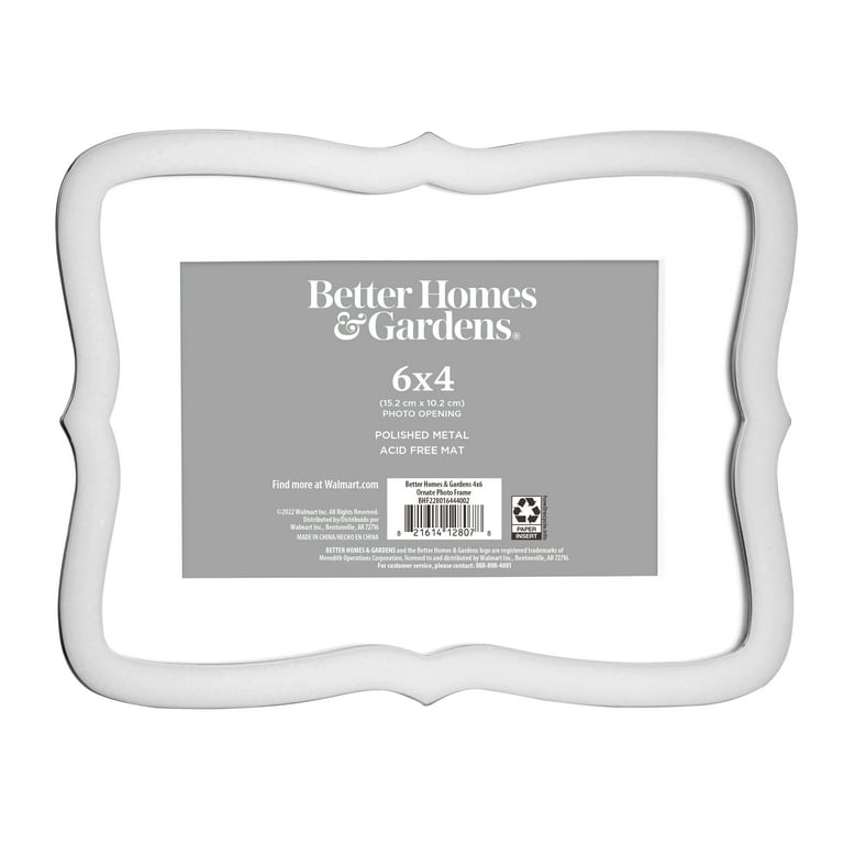 Metallic Poster Frame with Mat, 8 x 10 Insert, Silver/Black Metallic Poster Frame with Mat, 8 x 10 Insert, Silver/Black