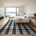 thumbnail image 3 of ODIKA Plaid Fabric Overlapping Framework Traditional Bathroom Checked for Great Room, Indoor Open Concept, Large Living Low Profile Flatwoven, 3 of 7