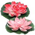 thumbnail image 4 of CIMAXIC Fête 2 Pcs Modèle de Lotus Flottant Hautement Simulé, 11.02"X11.02"X3.94 Pouces, 4 of 4