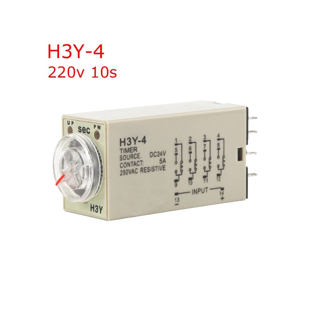 Small HY2NJ MY4NJ 14-pin 8-pin Power On Timer Switch Relay Module Delay Time Relay H3Y-4 H3Y-2 220V 10S H3Y-4 - image 1 of 8