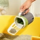thumbnail image 1 of Sistema de soporte para pala de arena para gatos | Pala 3 en 1 y contenedor de almacenamiento de residuos | Cuchara portátil de caja de arena de plástico gris/amarillo/verde, 9,84"x5,51"x4,33", 1 of 6