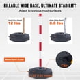thumbnail image 4 of Adjustable Traffic Cones with Fillable Base, 4-Pack – 8FT Safety Chain for Parking Lot, Road Construction & Warning Barriers (Red/White), 4 of 7