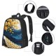 thumbnail image 2 of Easygdp Moonlit Golden Tree Peacock Mochila de Gran Capacidad Minimalista Ideal para Escuela, Viajes y Uso Diario, 2 of 6
