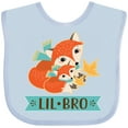 thumbnail image 3 of Inktastic Little Brother Woodland Fox Lil Bro Boys Baby Bib, 3 of 4