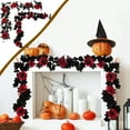 thumbnail image 1 of Halloween Maple Leaf Garland | Artificial Fall Vine for Thanksgiving | Multicolor Simulated Maple Leaves | Autumn Home Decor | 68.8in Plastic Rattan Strip | 1 Piece, 1 of 7