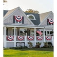 thumbnail image 2 of 3x6 Ft American Flag Bunting Flags Outdoor, 3 Pack Patriotic Bunting Outdoor Red White and Blue Bunting, USA Pleated Fan Flag Half Fan Banner for Outside Home 4th of July Decorations, 2 of 6