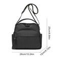 thumbnail image 2 of HUISZJ Nylon Crossbody Bag, Women Shoulder Bag with Zipper, Large Capacity Commute Bag for Work Travel Outdoor (Black), 2 of 7