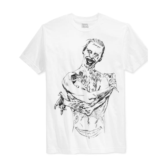 Bioworld - Camiseta gráfica para hombre con dibujo de Joker, color blanco, pequeña