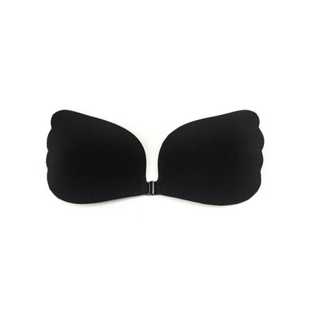 

3/4 Cup Self Adhesive Black Nude Bra Strapless Front Closure Wedding Ball Gowns Swinming Costumes
