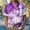Purple, variant on HOWPAY Men's Shirts Oversized Short Sleeve Button up Hawaiian Floral Print Tops Beach Holiday Casual Regular Fit Comfy Summer Streetwear Brown XXL