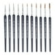 thumbnail image 1 of 11uds Detalle Pintura Pinceles Nylon Pelo Miniatura Pintura Pincel para Acuarela Óleo Acrílico Pintura(00000#-7#), Negro, 1 of 7