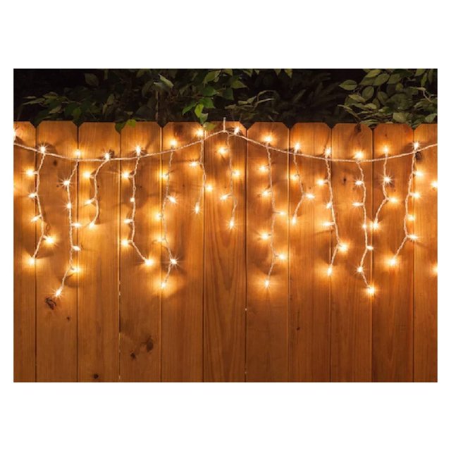 Luces decorativas en forma de cascada, 200 LED, 5 m, amarillas, CD1024-2