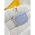 thumbnail image 2 of Big Blue Lace Agate Pendant, Solid Sterling Silver, Agate Necklace Pendant, Statement Pendant, Handmade Agate Jewelry, Healing, Gift For Her, 2 of 4