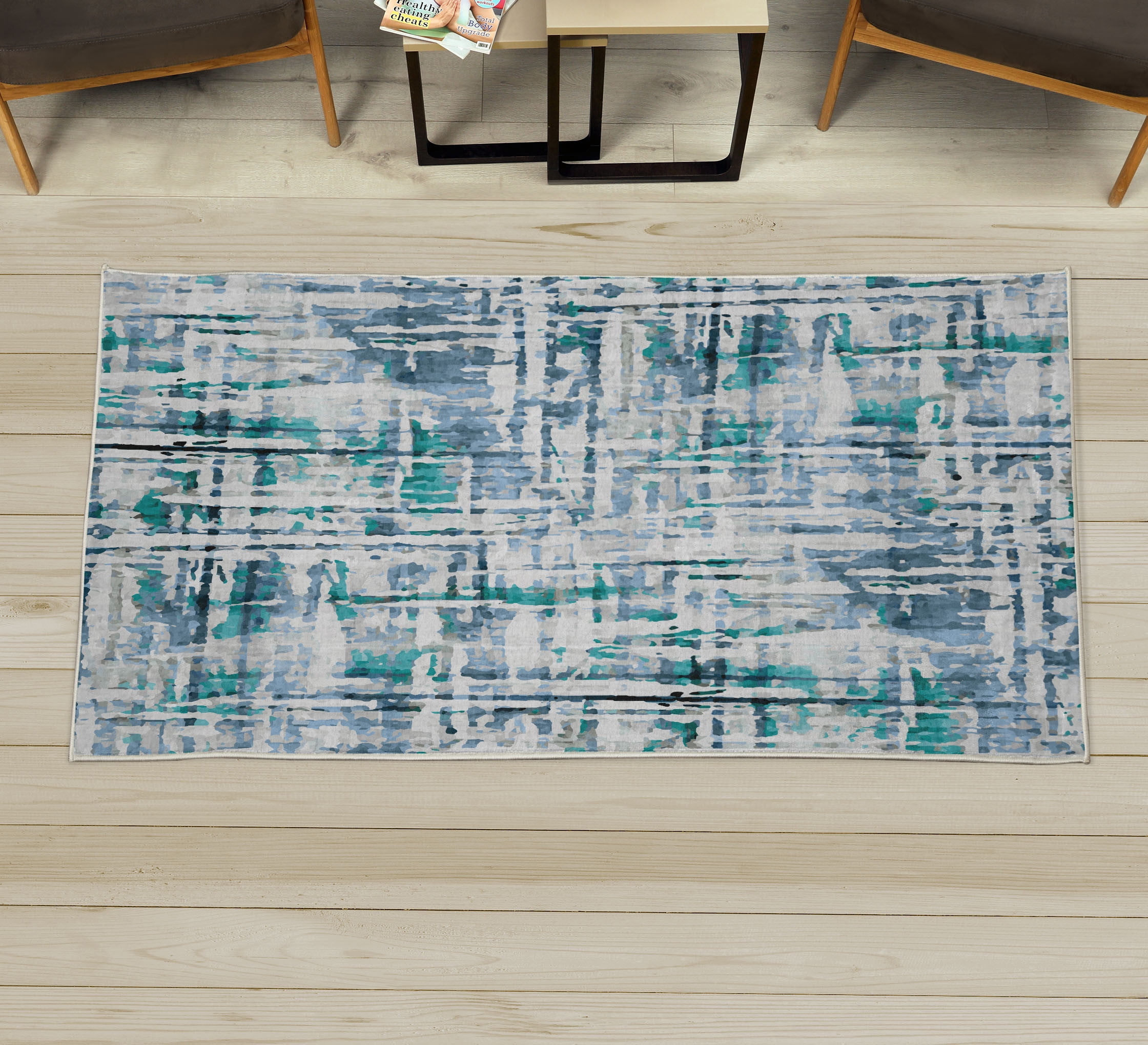 Manifold Design Rug Grunge Decorative Rug, Abstract Paint Manifold Complicated Mixed and ...