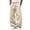 Beige, variant on Mens Fleece Sweatpants Super Loose Fit Elastic Waist Wide Leg Open Bottom Casual Fashion Baggy Pants with Pockets Black L