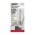 thumbnail image 2 of Satco S23413 4w C15 LED Satin Spun Clear 120v Medium Base 300lm 2700k bulb, 2 of 9
