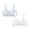 Blue 1PCS & White 1PCS, variant on LRen Girls Training Bras 10-12 Years Old with Pads Lightweight Soft Comfy Sports Bra Girl Seamless Bralette Solid Color Light Padded Yoga Crop Top