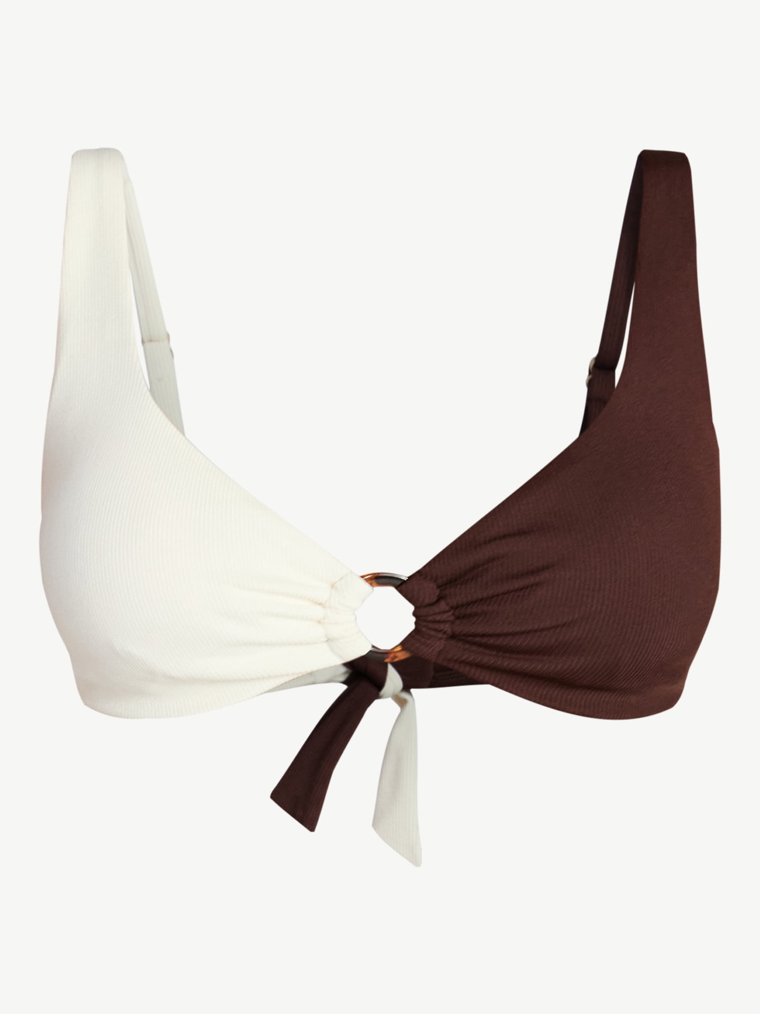 Time and Tru Women's Collections Ring Front Bikini Top, Sizes XS-XL