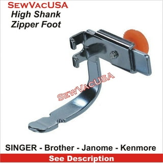 Low Shank Adjustable Invisible Zipper Foot For Brother, Singer, Kenmore -  Cutex Sewing Supplies