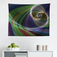 thumbnail image 1 of Fractal Tapestry, Psychedelic Tentacles Converging into Flower Form Infinity Spinning Focus Design, Fabric Wall Hanging Decor for Bedroom Living Room Dorm, 2 Sizes, Green Purple, by Ambesonne, 1 of 1