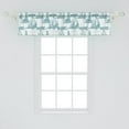 thumbnail image 2 of Ambesonne Marine Window Valance, Sailboats Sketch on Sea Art, 54" X 12", Seafoam Dark Sky Blue, 2 of 3