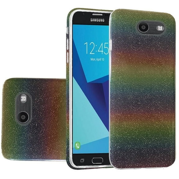 GSA Glitter Candy Case For Samsung Galaxy J7 2016, 2017, J727 Rainbow