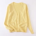 thumbnail image 6 of Guluxicc Kids Girls School Uniform Cotton Knit Cardigan V Neck Long Sleeve Button Down Sweater 5-17 Years, 6 of 8